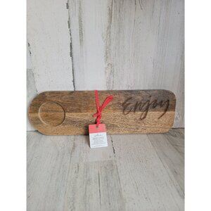 Hallmark appetizer platter enjoy wooden Xmas home decor